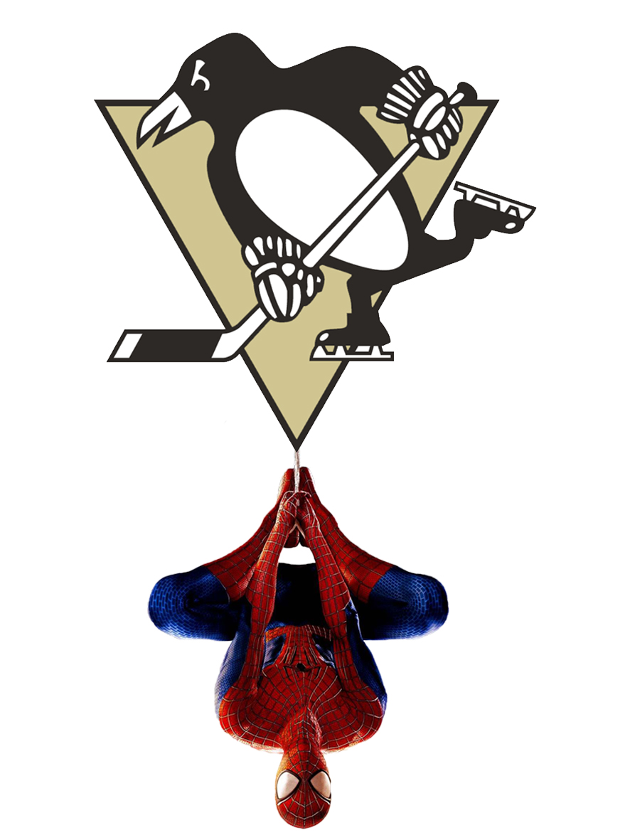 Pittsburgh Penguins Spider Man Logo vinyl decal